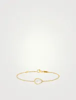 Serpent Bohème S Motif Gold Chain Bracelet With Mother Of Pearl