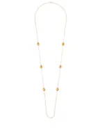 Serpent Bohème Gold Long Necklace With Citrine