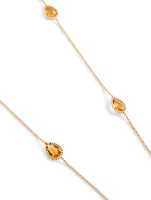 Serpent Bohème Gold Long Necklace With Citrine