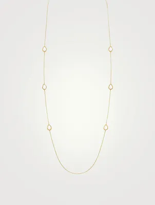 Serpent Bohème Gold Long Necklace With Mother Of Pearl