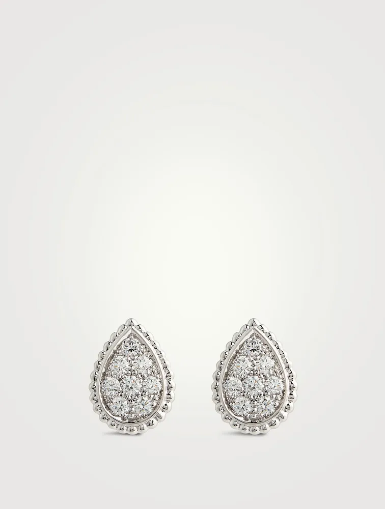 Serpent Bohème S Motif White Gold Stud Earrings With Diamonds