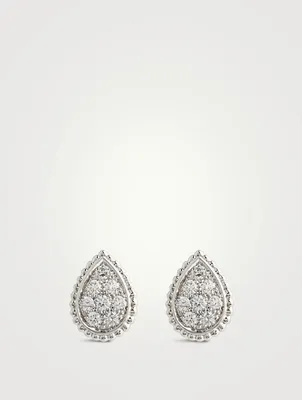 Serpent Bohème S Motif White Gold Stud Earrings With Diamonds