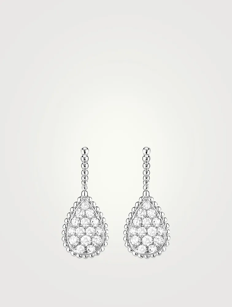 Serpent Bohème M Motif White Gold Sleeper Earrings With Diamonds