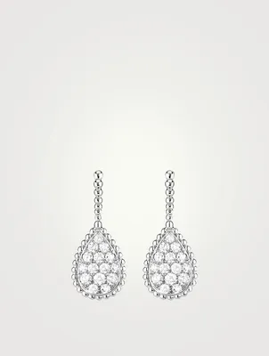 Serpent Bohème M Motif White Gold Sleeper Earrings With Diamonds