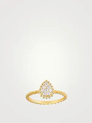 Serpent Bohème XS Motif Gold Ring With Diamonds