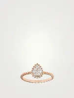 XS Motif Serpent Bohème Rose Gold Ring With Diamonds