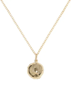Medium Atlas 10K Gold Diamond Pendant Necklace