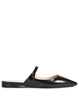 Patent Leather Mary Jane Flat Mules