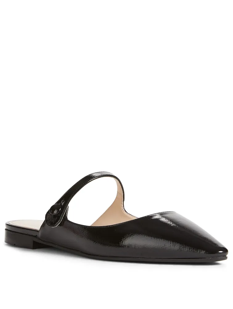 Patent Leather Mary Jane Flat Mules