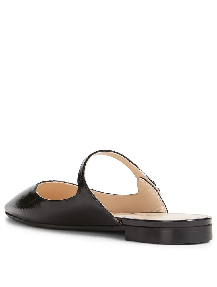 Patent Leather Mary Jane Flat Mules