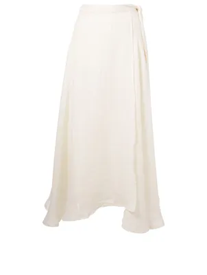 Positano Linen Wrap Skirt