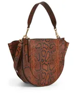 Hortensia Medium Python Printed Leather Bag