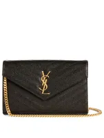 YSL Monogram Leather Chain Wallet Bag