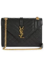 Medium YSL Monogram Leather Envelope Bag