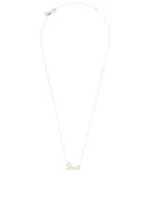 14K Gold Small Pure "Love" Necklace With Diamonds