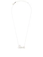 14K Gold Large "Love" Necklace With Diamonds