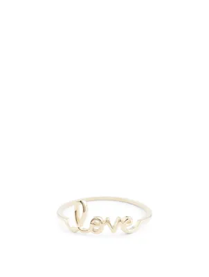 14K Gold Small Pure Love Ring