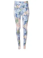 Olympus High Waisted Midi Leggings Bouquet Floral Print