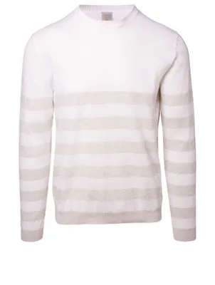 Cotton Sweater In Stripe