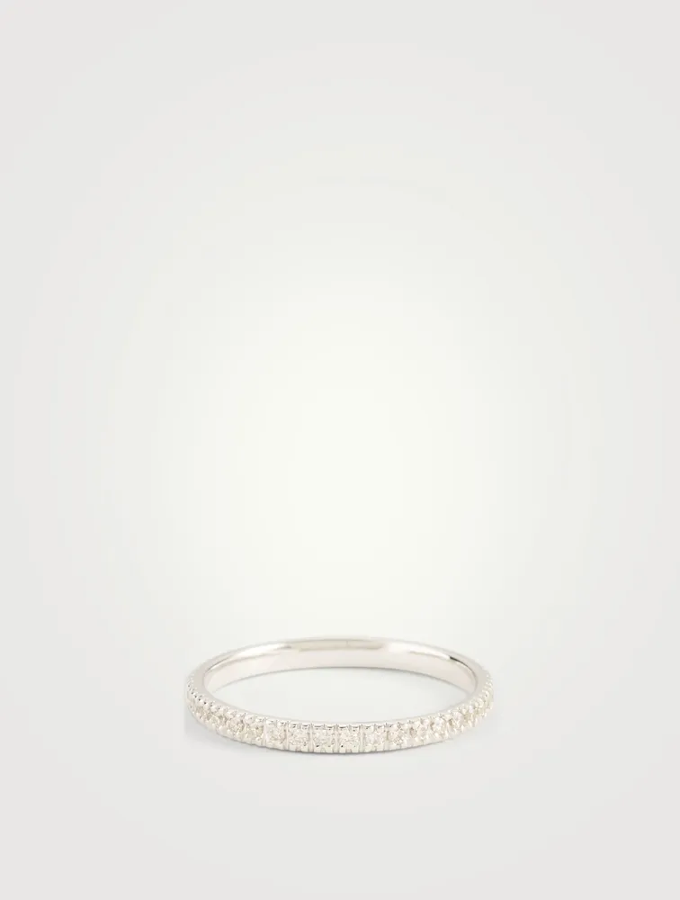 14K Gold Eternity Band With Diamonds