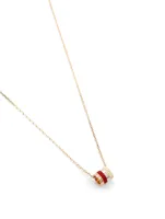 Mini Red Edition Quatre Gold Pendant Necklace With Diamond