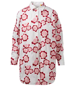 4 Moncler Simone Rocha Embroidered Button-Up Shirt