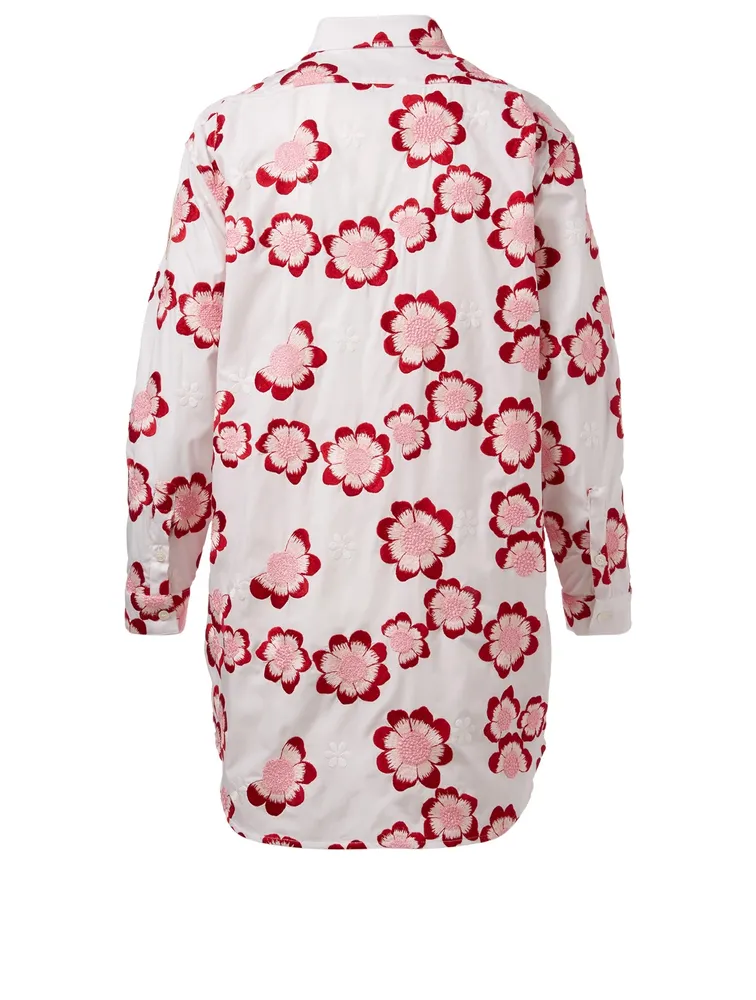 4 Moncler Simone Rocha Embroidered Button-Up Shirt