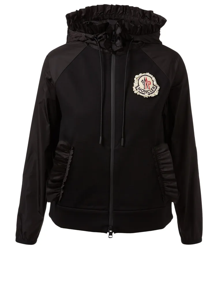 4 Moncler Simone Rocha Ruffled Zip-Up Hoodie