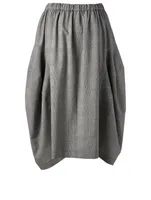 Wool Skirt Glen Check