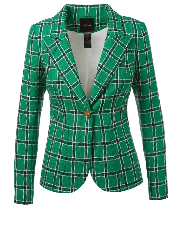 Duchess Patch Pocket Blazer Plaid