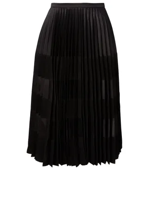 Satin Pleated Skirt