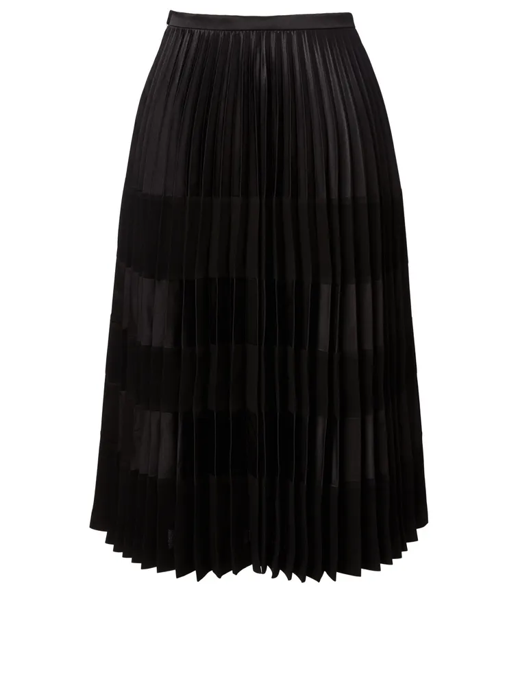 Satin Pleated Skirt