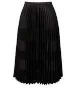 Satin Pleated Skirt