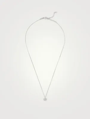 GG Running 18K White Gold Necklace With Diamonds