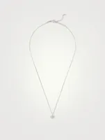 GG Running 18K White Gold Necklace With Diamonds