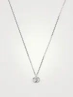 GG Running 18K White Gold Necklace With Diamonds