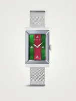 G-Frame Stainless Steel Mesh Bracelet Watch
