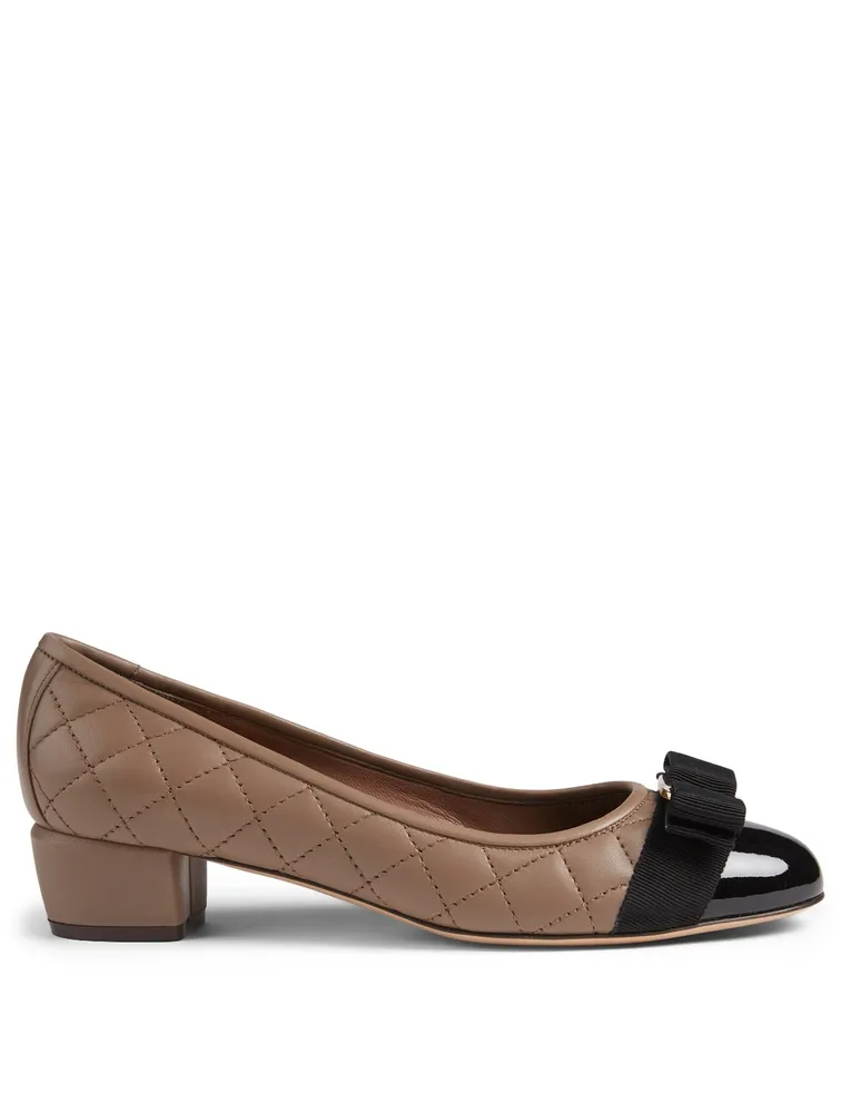 Vara Quilted Leather Pumps