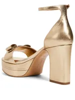 Eclipse Metallic Leather Platform Sandals