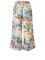 Fauvist Wide-Leg Pajama Pants