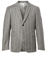 Wool Jacket Stripe Print