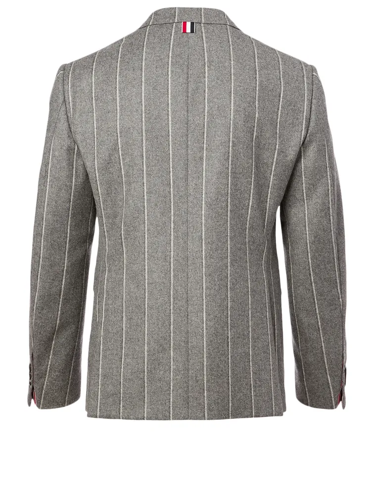 Wool Jacket Stripe Print