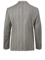 Wool Jacket Stripe Print