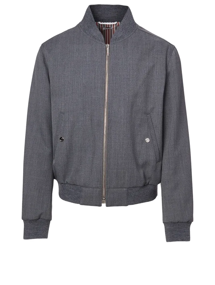Wool-Blend Bomber Jacket