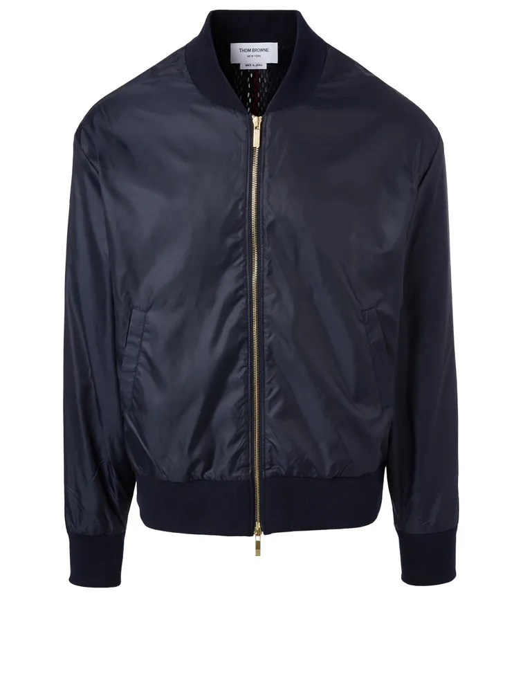 Bomber Jacket With Back Stripe