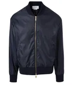 Bomber Jacket With Back Stripe