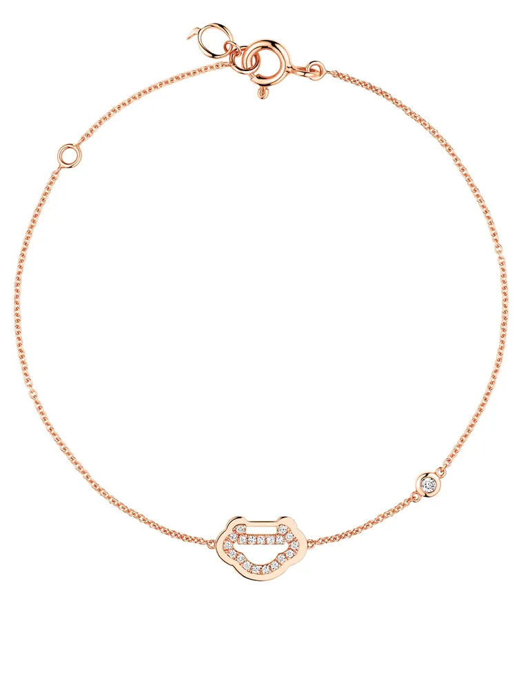 Petite Yu Yi 18K Rose Gold Bracelet With Diamonds