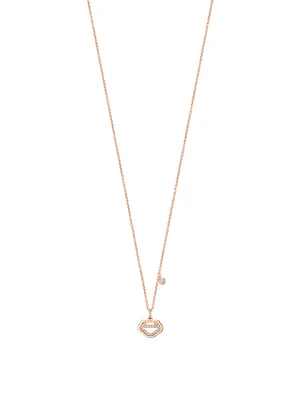 Petite Yu Yi 18K Rose Gold Necklace With Diamonds