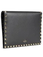 Medium Rockstud Leather Clutch Bag