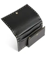 Medium Rockstud Leather Clutch Bag